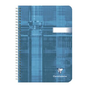 CLAIREFONTAINE  Cahier reliure intégrale 14,8x21 100p Q.5x5 couleur aléatoire