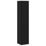 Meuble d'angle vidaXL Noir Chêne 33x33x164 5 cm en bois d'ingénierie