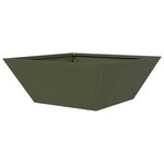 vidaXL Pot de jardin en forme de bol 5 Pièces Vert olive 40 x 40 x 15 cm