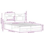 vidaXL Cadre de lit sans matelas chêne sonoma 140x200 cm