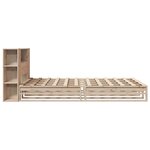 vidaXL Lit bibliothèque sans matelas 140x200 cm bois massif