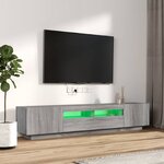 vidaXL Ensemble de meubles TV avec lumières LED 2 Pièces Sonoma gris