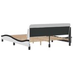 vidaXL Cadre de lit Dover blanc et noir 160x200 cm similicuir