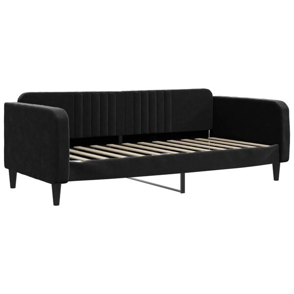 vidaXL Lit de repos noir 100x200 cm velours