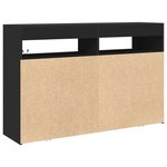 vidaXL Buffet Noir Bois d'ingénierie 116 x 30 x 75 cm Buffet