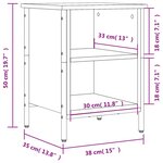 vidaXL Armoire à chaussures noir 38x35x50 cm bois d'ingénierie