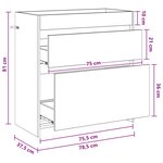 vidaXL Meuble sous lavabo de salle de bain Chêne Sonoma