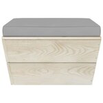 vidaXL Salon de jardin palette 3 Pièces avec coussins bois d'épicéa