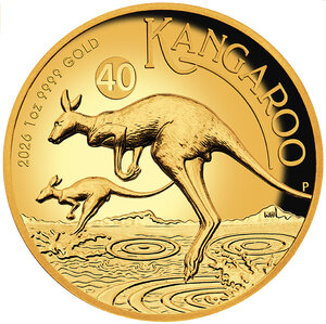 Pièce de monnaie en Or 100 Dollars g 31.1 (1 oz) Millésime 2026 Australian Kangaroo AUSTRALIAN KANGAROO (PRÉCOMMANDE)