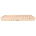 vidaXL Cadre de lit à LED sans matelas bois massif