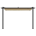 vidaXL Gazebo mural Taupe Acier