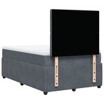 vidaXL Sommier à lattes de lit et matelas Gris foncé 120x200cm Velours