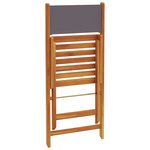 vidaXL Ensemble de bistro 3 Pièces anthracite tissu et bois massif