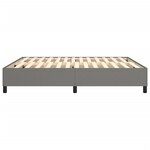 vidaXL Cadre de lit sans matelas gris foncé 180x200 cm tissu