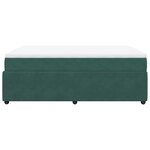 vidaXL Sommier à lattes de lit et matelas Vert foncé 140x190cm Velours