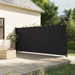 vidaXL Auvent latéral rétractable noir 160x600 cm