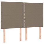 vidaXL Sommier à lattes de lit avec matelas Taupe 160x200 cm Tissu