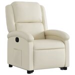 vidaXL Fauteuil inclinable Crème Similicuir