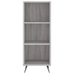 vidaXL Buffet haut Sonoma gris 34 5x34x180 cm Bois d'ingénierie