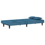 vidaXL Canapé-lit bleu velours