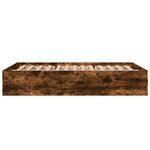 vidaXL Cadre de lit chêne fumé 120x200 cm bois d'ingénierie