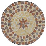 vidaXL Ensemble de bistro mosaïque terre cuite blanc fer et céramique