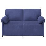 vidaXL Sofa 2 places Bleu police 158 x 83 x 95 cm Velours