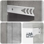 vidaXL Cabinet de chevet mural Gris béton 33 x 34 5 x 24 cm