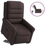 vidaXL Fauteuil inclinable électrique marron foncé tissu