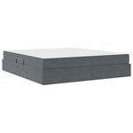 vidaXL Lit avec rangement et matelas Gris foncé 180 x 200 cm Velours