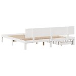 vidaXL Cadre de lit avec tiroirs sans matelas blanc 200x200 cm