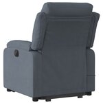 vidaXL Fauteuil de massage inclinable Gris foncé Velours