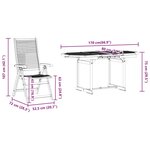 vidaXL Ensemble de salle à manger pour jardin 7 Pièces Marron