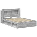 vidaXL Cadre de lit avec rangement Sonoma gris 140 x 190 cm