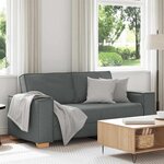 vidaXL Canapé 2 places Gris foncé 180x78x84 cm Tissu