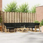 vidaXL Ensemble de canapés d'extérieur 9 pc Blanc et noir