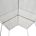 Carport auvent pour voiture 5,95L x 2,90l x 2,60H m acier galvanisé robuste PE haute densité blanc