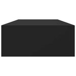 vidaXL Étagères à tiroirs murales 2 Pièces Noir 60x23 5x10 cm MDF