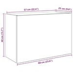 vidaXL Armoire murale de bain chêne artisanal bois d'ingénierie