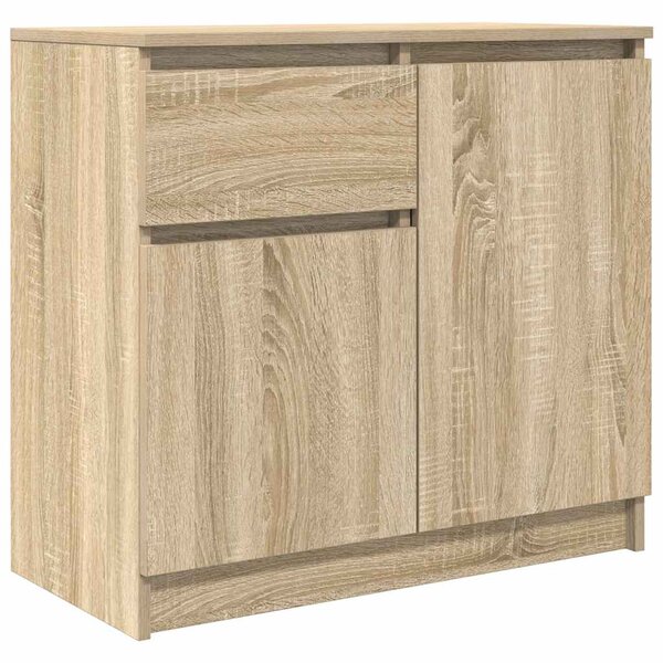 vidaXL Buffet avec tiroir chêne sonoma 71x35x65 cm bois d'ingénierie