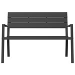 Banc de jardin vidaXL en acier et WPC noir