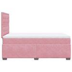 vidaXL Sommier à lattes de lit avec matelas rose 120x190 cm velours