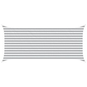 vidaXL Voile d'ombre Gris clair et blanc 4 5 x 2 m