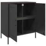 vidaXL Buffet noir 68x39x79 cm acier