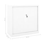 vidaXL Armoire à portes coulissantes Blanc 90x40x90 cm Acier