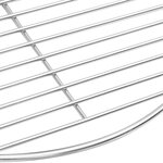 vidaXL Grille de BBQ Argent Ø43 cm Acier Inoxydable