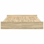 vidaXL Cadre de lit avec rangement Chêne sonoma 160 x 200 cm