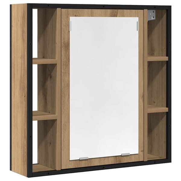 vidaXL Armoire à miroir salle de bain chêne artisanal bois ingénierie