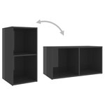 vidaXL Meubles TV 2 Pièces Gris brillant 72x35x36 5 cm Bois d'ingénierie