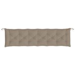 vidaXL Coussins de banc jardin lot de 2 taupe 200x50x7 cm tissu Oxford